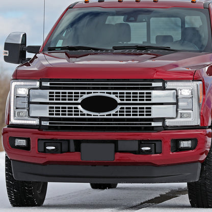 2017-2018 Ford F-250/F-350/F-450/F-550 SuperDuty Chrome ABS Grille Overlay