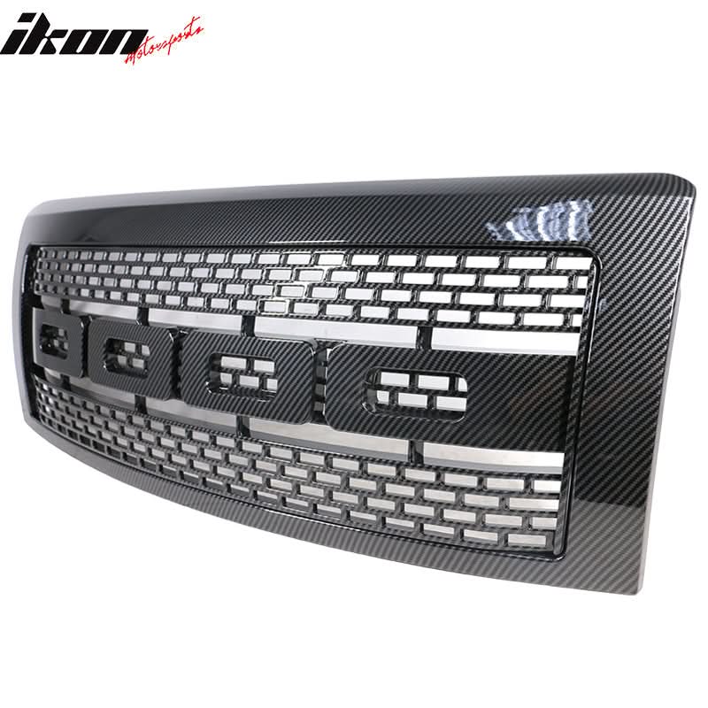 2009-2014 Ford F150 R Front Bumper Hood Grille Mesh Hood Guard ABS