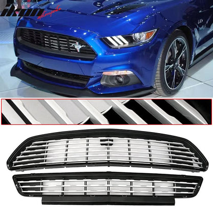 2015-2017 Ford Mustang Front Upper And Lower Grille Grill