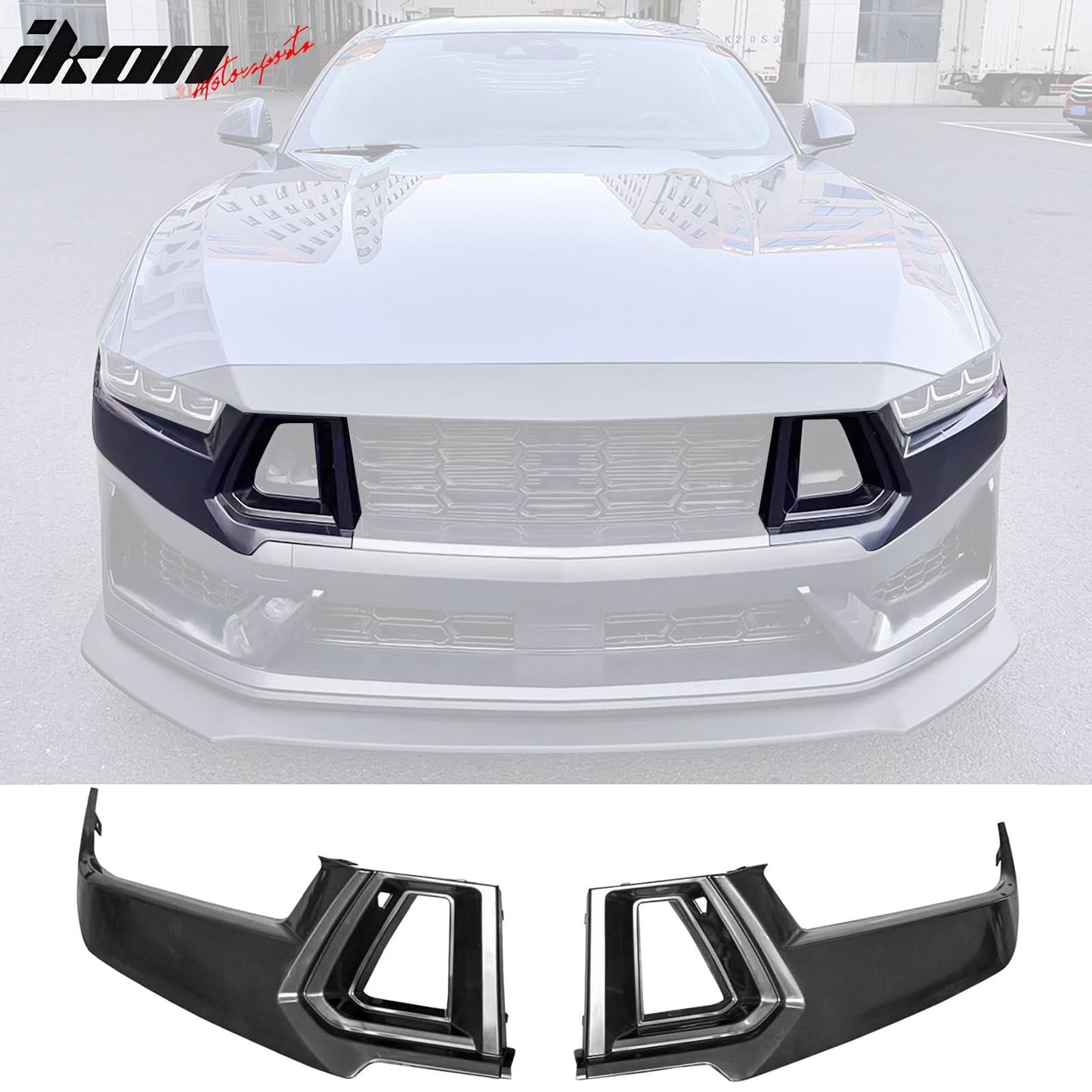 2024-2025 Ford Mustang Dark Horse Front Bumper Upper Grille Covers ABS