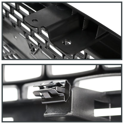 2014-2015 GMC Sierra 1500 Glossy Black ABS Denali Style Square Mesh Grille