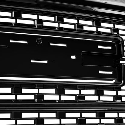 2016-2018 GMC Sierra 1500 Glossy Black Mesh Denali Style Hood Replacement Grille