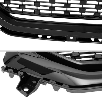 2016-2018 GMC Sierra 1500 Glossy Black Mesh Denali Style Hood Replacement Grille