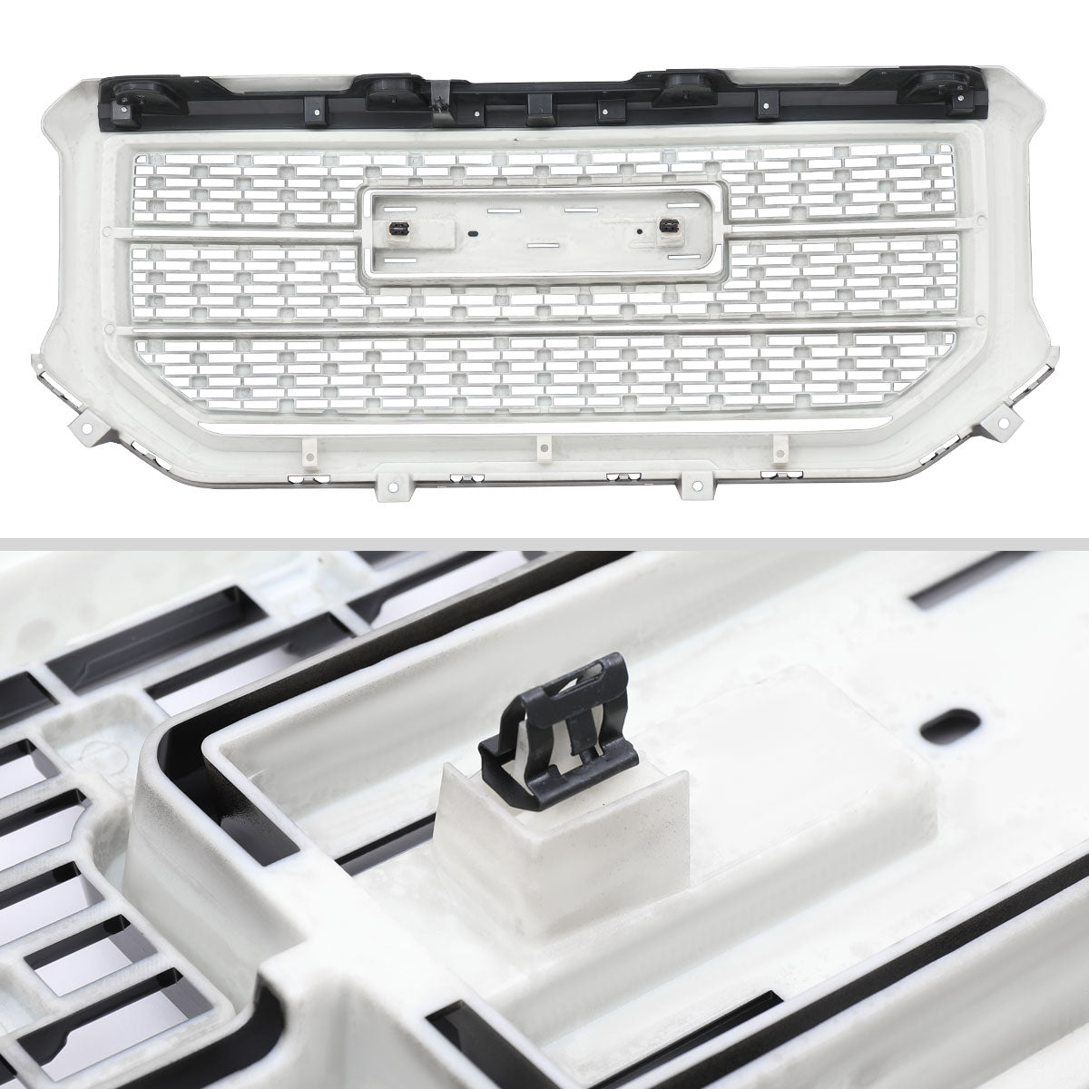 2016-2018 GMC Sierra 1500 Glossy Black Mesh Denali Style Hood Replacement Grille