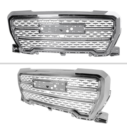 2019-2021 GMC Sierra 1500 Chrome Denali Style Mesh Front Upper Hood Grille