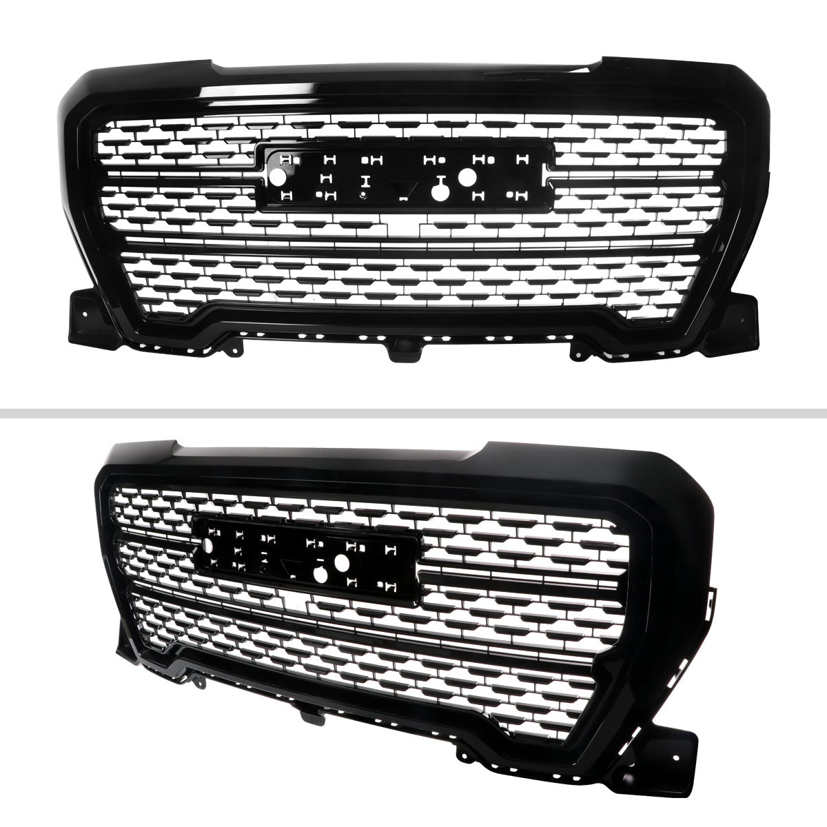 2019-2021 GMC Sierra 1500 Matte Black Denali Style Mesh Front Upper Hood Grille