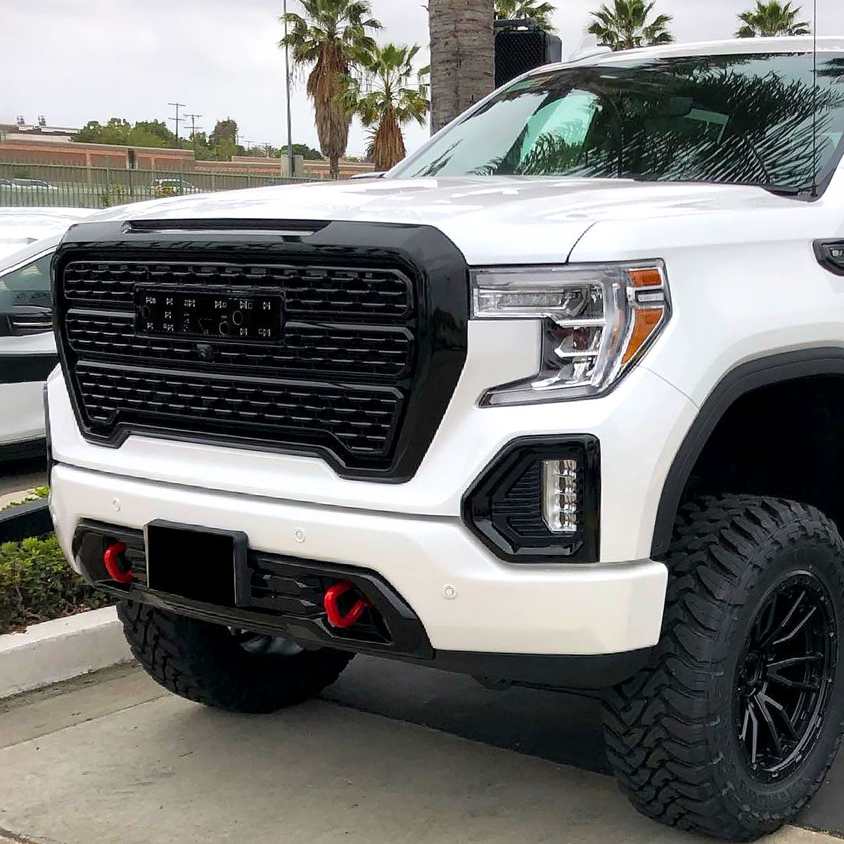 2019-2021 GMC Sierra 1500 Matte Black Denali Style Mesh Front Upper Hood Grille