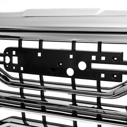 2022-2025 GMC Sierra 1500 Chrome AT4 Style Mesh Front Upper Hood Grille