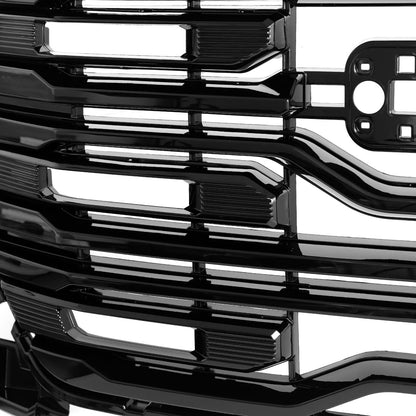 2022-2025 GMC Sierra 1500 Glossy Black AT4 Style Mesh Front Upper Hood Grille