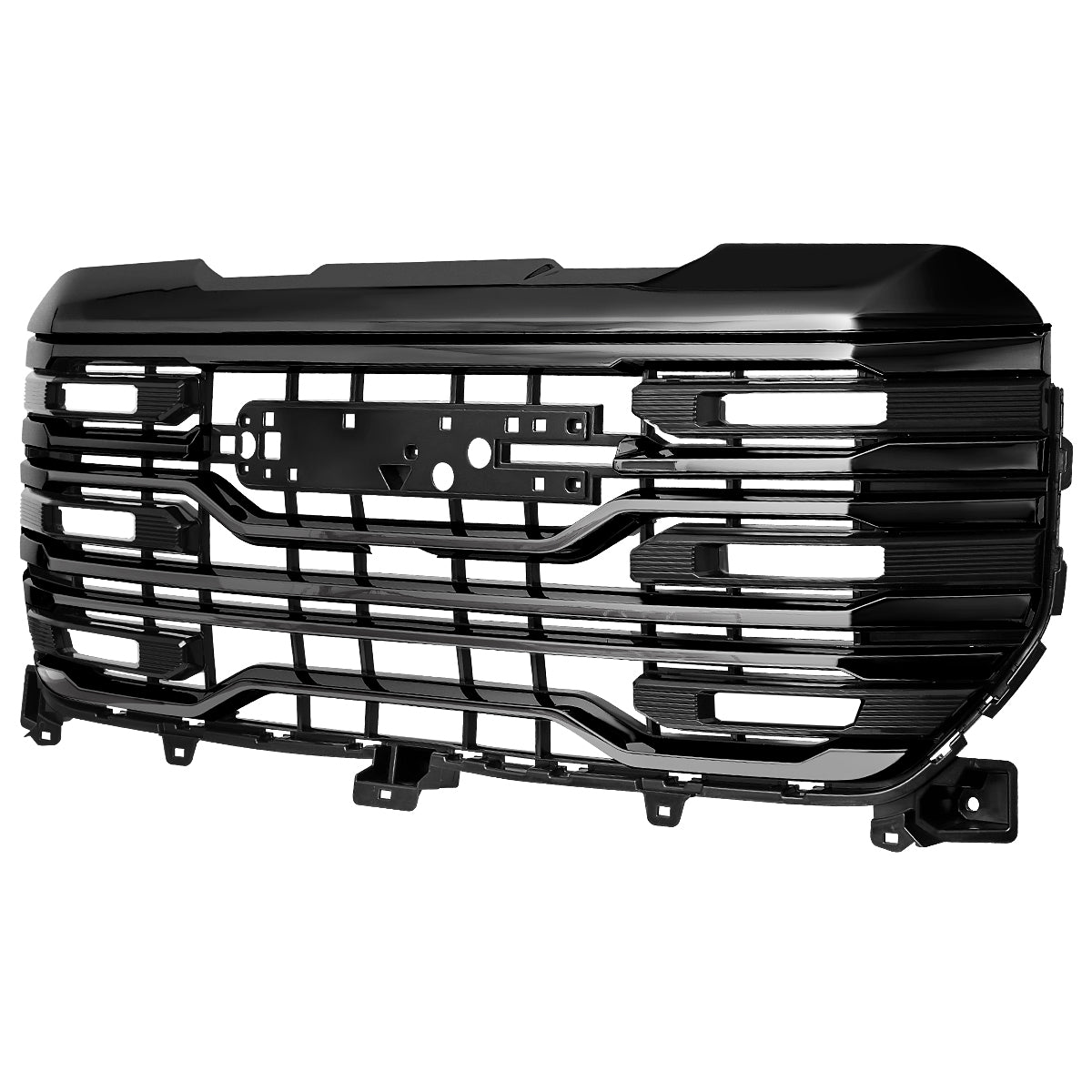2022-2025 GMC Sierra 1500 Glossy Black AT4 Style Mesh Front Upper Hood Grille
