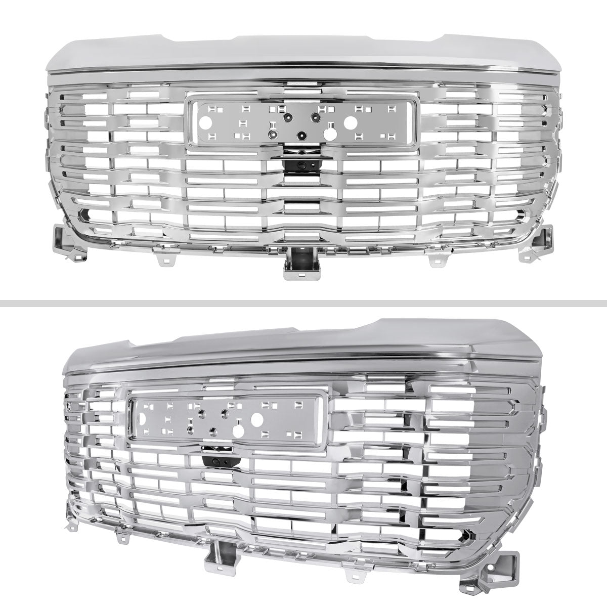 2022-2025 GMC Sierra 1500 Chrome Denali Style Front Upper Mesh Hood Grille
