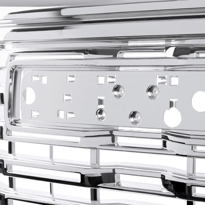 2022-2025 GMC Sierra 1500 Chrome Denali Style Front Upper Mesh Hood Grille