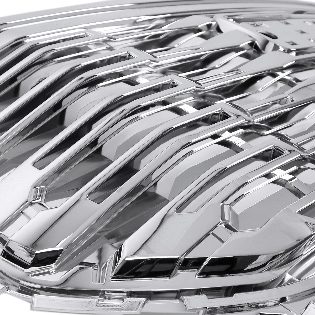 2022-2025 GMC Sierra 1500 Chrome Denali Style Front Upper Mesh Hood Grille