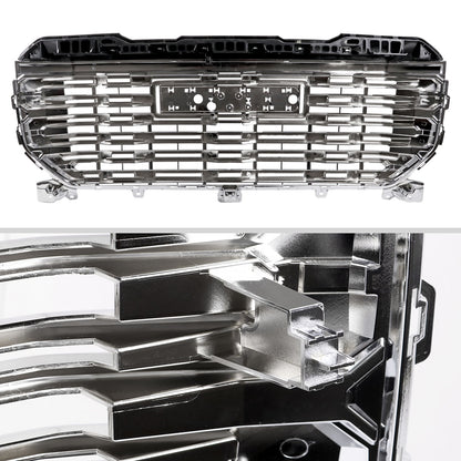 2022-2025 GMC Sierra 1500 Chrome Denali Style Front Upper Mesh Hood Grille