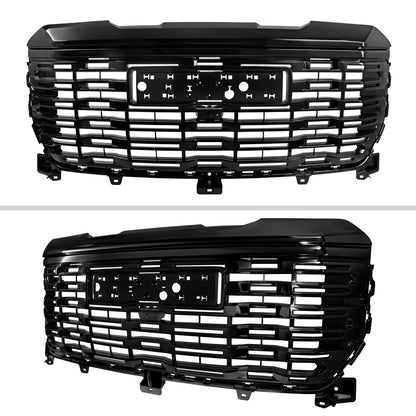 2022-2025 GMC Sierra 1500 Glossy Black Denali Style Front Upper Mesh Hood Grille