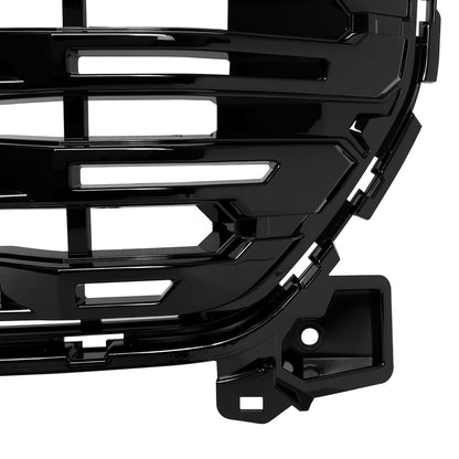 2022-2025 GMC Sierra 1500 Glossy Black Denali Style Front Upper Mesh Hood Grille