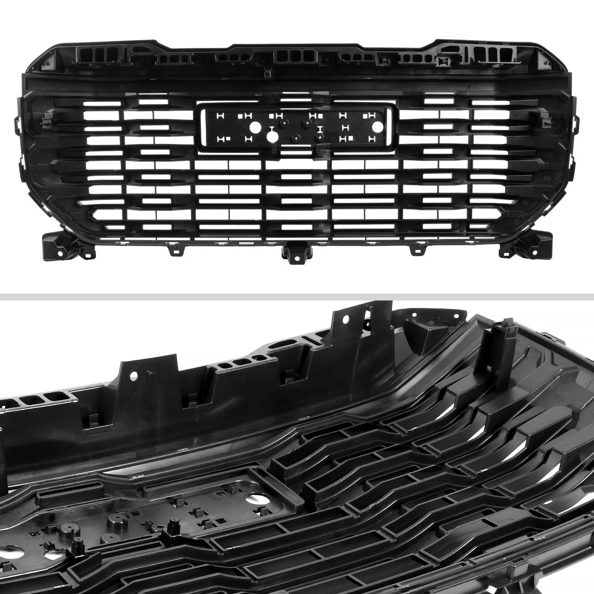 2022-2025 GMC Sierra 1500 Glossy Black Denali Style Front Upper Mesh Hood Grille