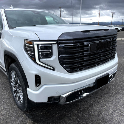 2022-2025 GMC Sierra 1500 Glossy Black Denali Style Front Upper Mesh Hood Grille
