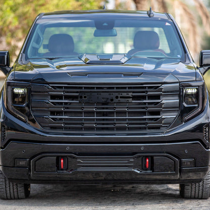 2022-2025 GMC Sierra 1500 Glossy Black SLE Style Mesh Front Upper Hood Grille
