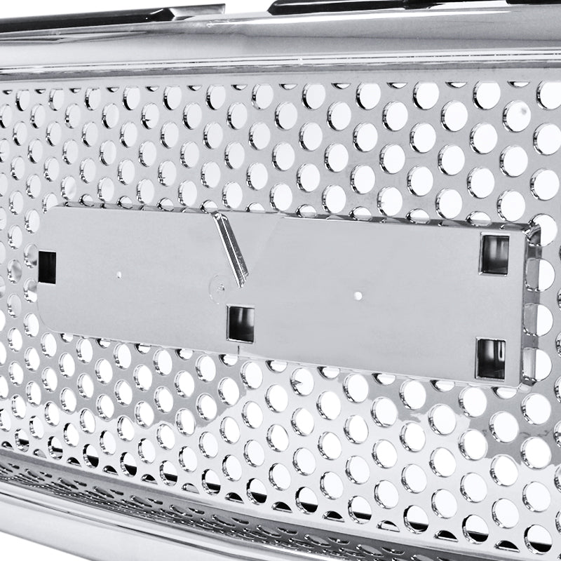 1999-2002 GMC Sierra 1500 2500LD/ 2000-2006 Yukon + XL Chrome ABS Round Hole Mesh Grille