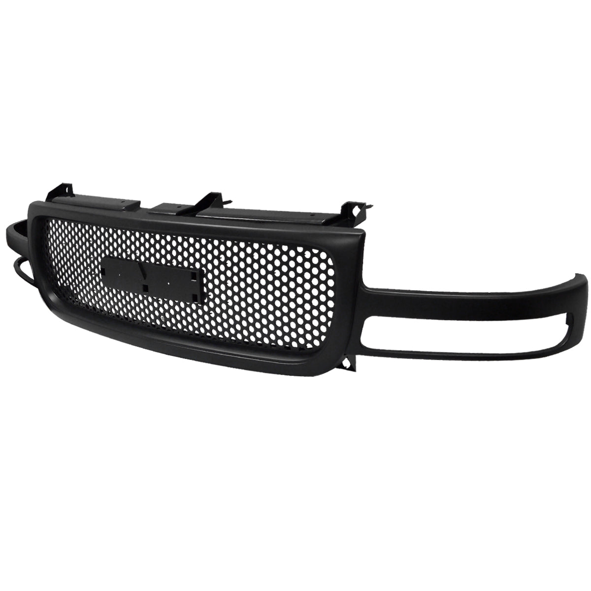 1999-2002 GMC Sierra 1500 2500LD/ 2000-2006 Yukon + XL Black ABS Round Hole Mesh Grille