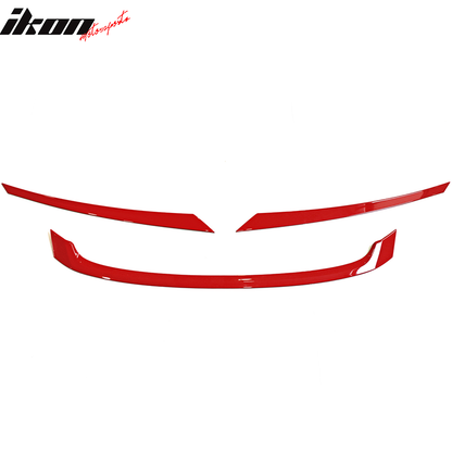 2016-2021 Honda Civic Type R Style Red 3Pc Grille Trim ABS
