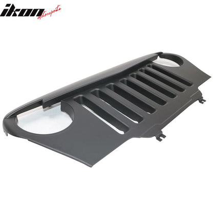 1997-2006 Jeep Wrangler TJ V1 Black Angry Bird Front Hood Grille ABS