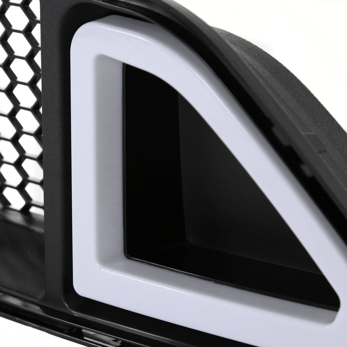 2015-2017 Ford Mustang Black ABS Mesh Grille w/ Dual Integrated LED Bar