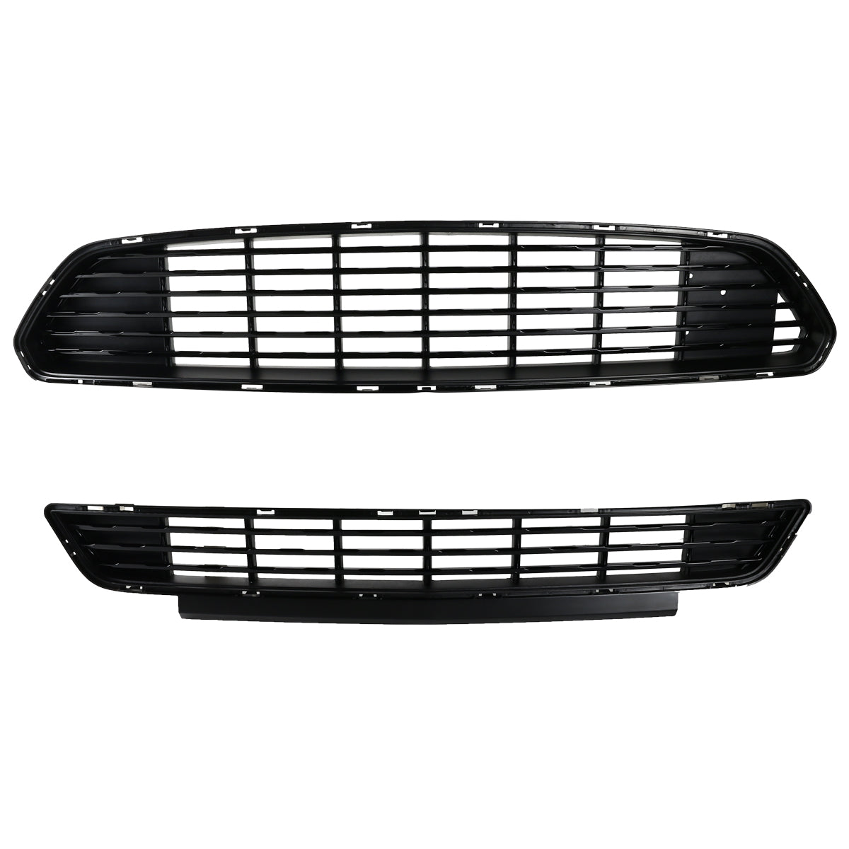 2015-2017 Ford Mustang Black ABS California Edition Style Upper & Lower Grille - 2PC