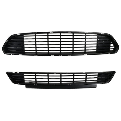2015-2017 Ford Mustang Black ABS California Edition Style Upper & Lower Grille - 2PC