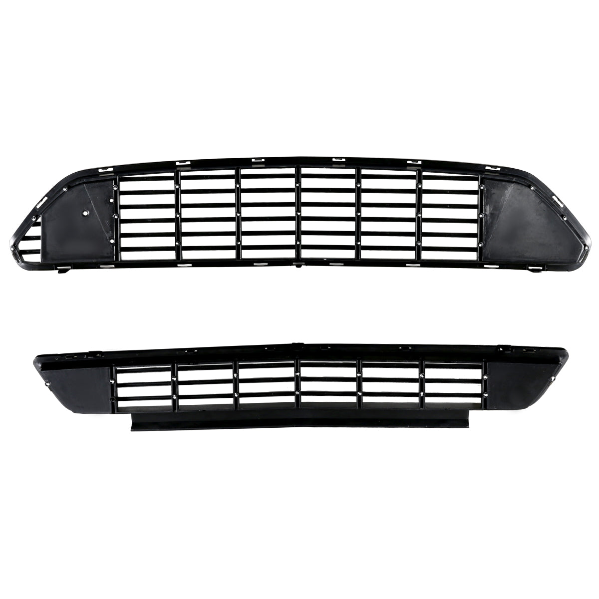 2015-2017 Ford Mustang Black ABS California Edition Style Upper & Lower Grille - 2PC