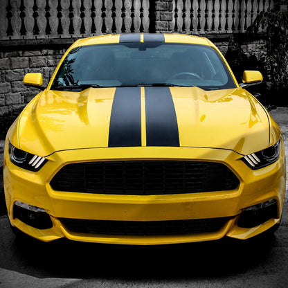 2015-2017 Ford Mustang Black ABS California Edition Style Upper & Lower Grille - 2PC