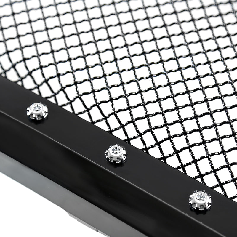 2006-2008 Dodge RAM Glossy Black ABS Rivet Style Grille w/ Stainless Steel Mesh