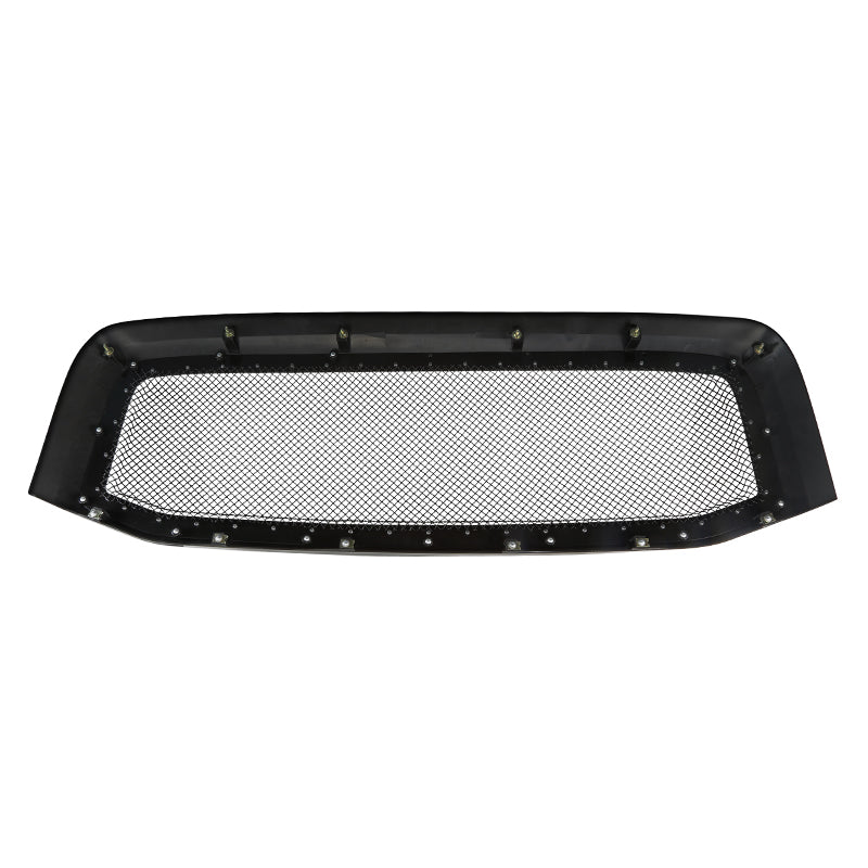 2006-2008 Dodge RAM Glossy Black ABS Rivet Style Grille w/ Stainless Steel Mesh