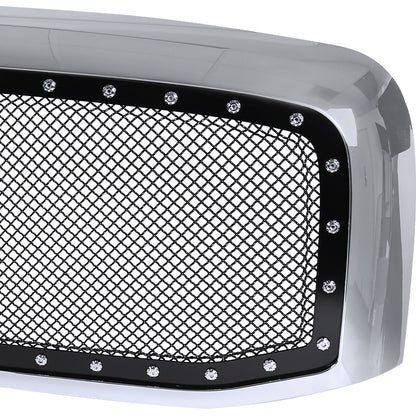 2006-2008 Dodge RAM Chrome ABS Rivet Style Grille w/ Stainless Steel Mesh