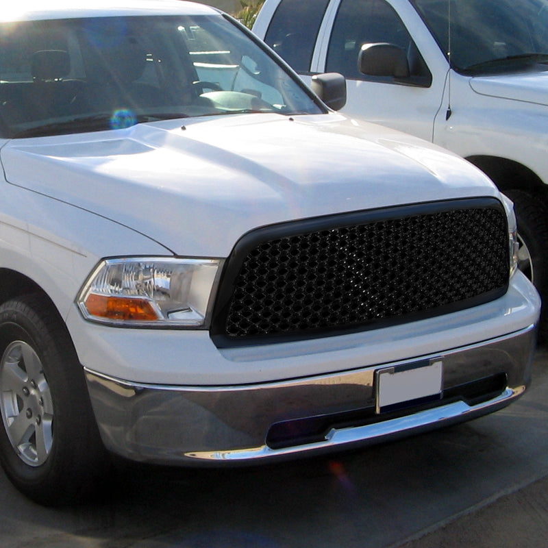 2009-2012 Dodge RAM 1500 Glossy Black ABS Honeycomb Mesh Grille