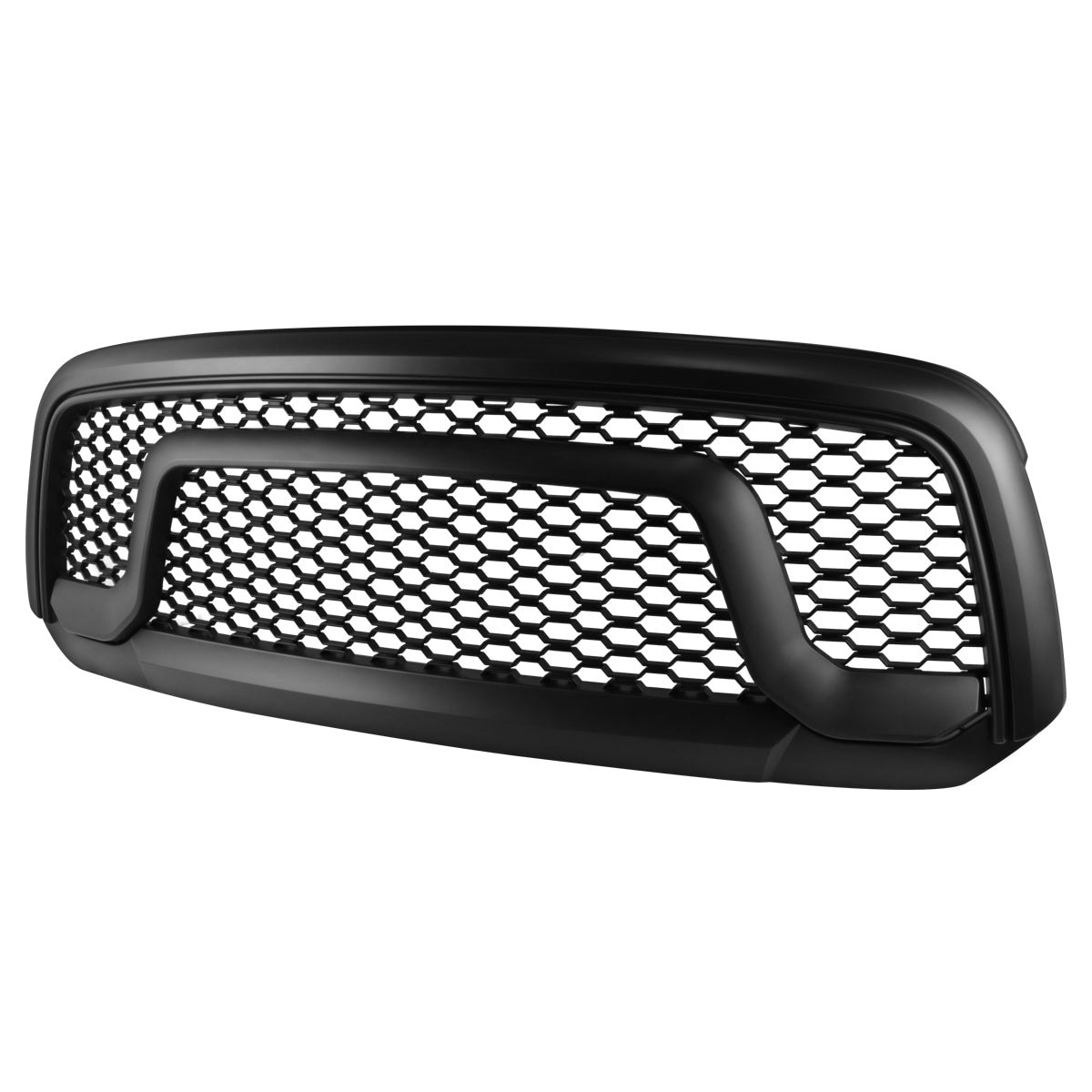 2013-2018 Dodge RAM 1500 Matte Black ABS Rebel Style Honeycomb Mesh Grille