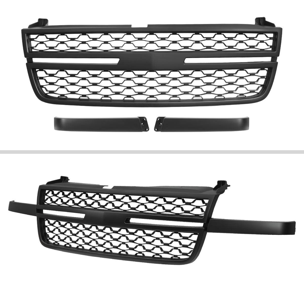 2005-2006 Chevrolet Silverado 2500HD/3500HD Black Honeycomb Front Hood Grille