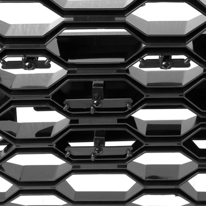 2019-2022 Chevrolet Silverado 1500 WT Glossy Black Honeycomb Hood Grille