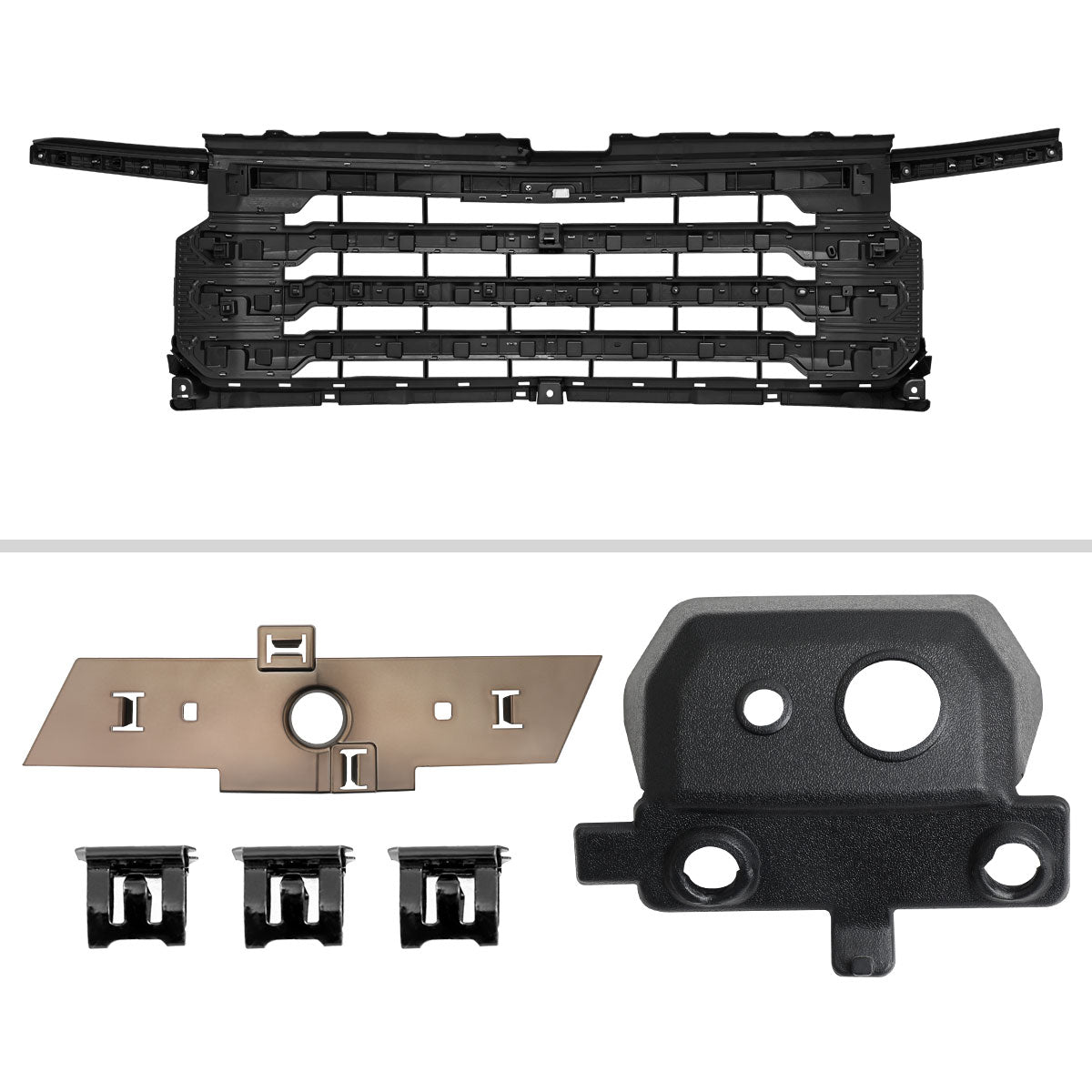 2022-2026 Chevrolet Silverado 1500 High Country Black Mesh Front Upper Hood Grille