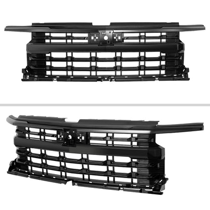 2022-2026 Chevrolet Silverado 1500 Glossy Black Mesh Front Upper Hood Grille