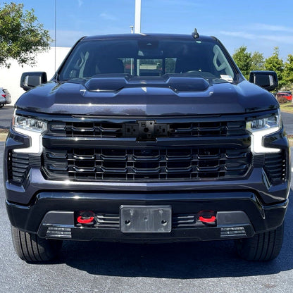 2022-2026 Chevrolet Silverado 1500 Glossy Black Mesh Front Upper Hood Grille