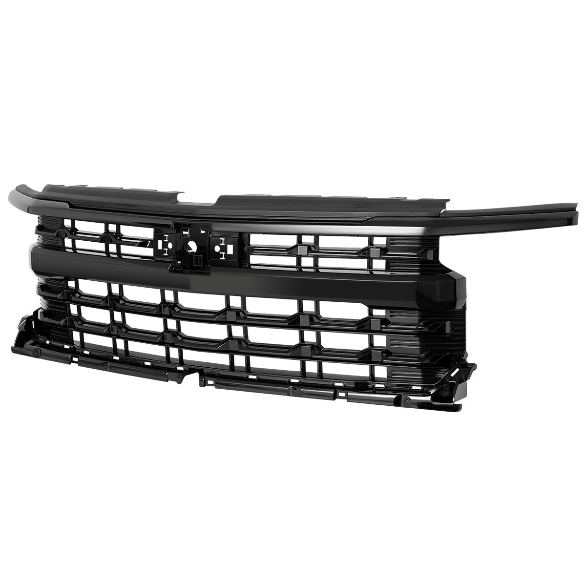 2022-2026 Chevrolet Silverado 1500 Glossy Black Mesh Front Upper Hood Grille