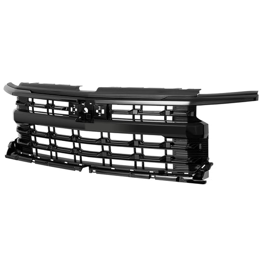 2022-2026 Chevrolet Silverado 1500 Glossy Black Mesh Front Upper Hood Grille