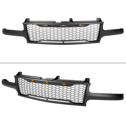 1999-2002 Chevrolet Silverado 1500/2000-2006 Tahoe/Suburban Matte Black Mesh Replacement Grille w/ LED Lights