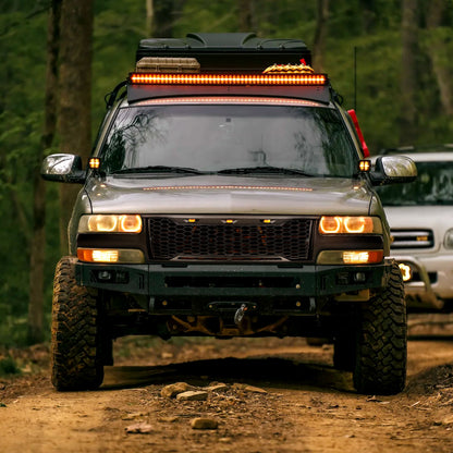 1999-2002 Chevrolet Silverado 1500/2000-2006 Tahoe/Suburban Matte Black Mesh Replacement Grille w/ LED Lights