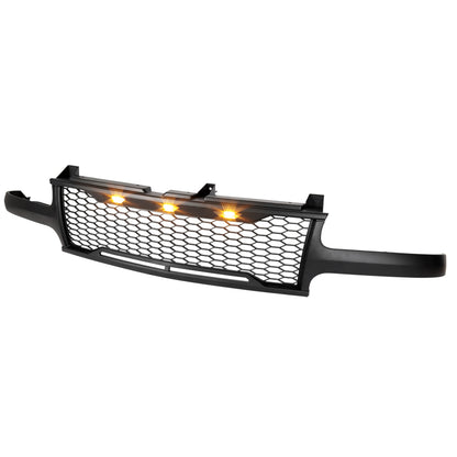 1999-2002 Chevrolet Silverado 1500/2000-2006 Tahoe/Suburban Matte Black Mesh Replacement Grille w/ LED Lights