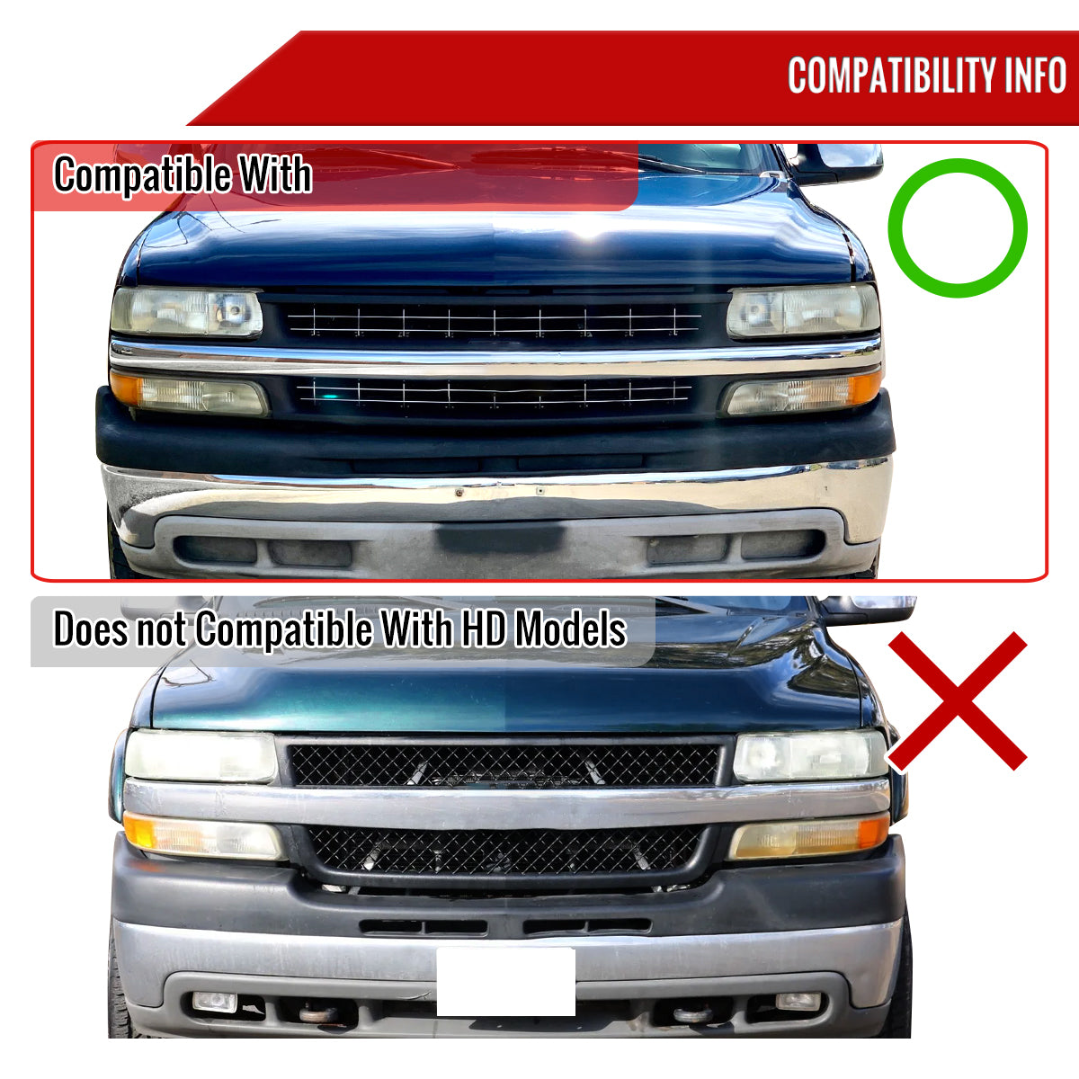 1999-2002 Chevrolet Silverado Chrome ABS V2 Honeycomb Mesh Grille