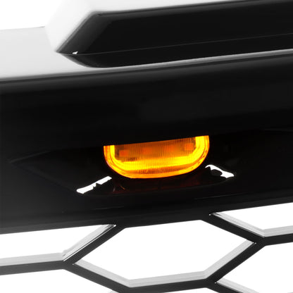 1999-2002 Chevrolet Silverado 1500/2000-2006 Tahoe/Suburban Glossy Black Mesh Replacement Grille w/ LED Lights