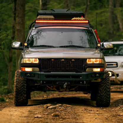1999-2002 Chevrolet Silverado 1500/2000-2006 Tahoe/Suburban Glossy Black Mesh Replacement Grille w/ LED Lights